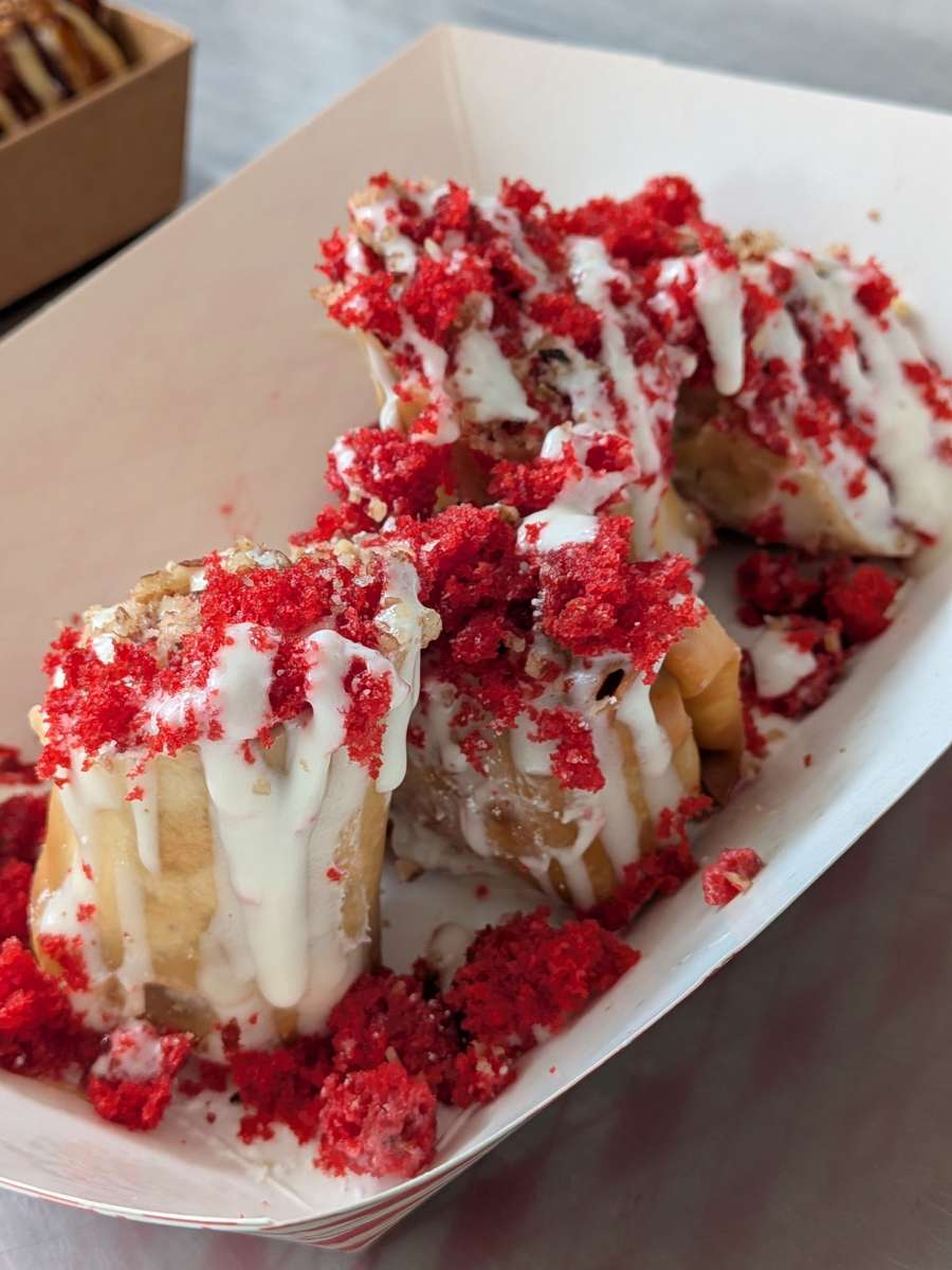 Red velvet cake eggrolls